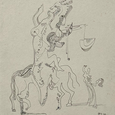 Bernard Schultze – Zeichnung, 1948 (4)