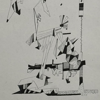 Bernard Schultze – Zeichnung, 1949 (1)